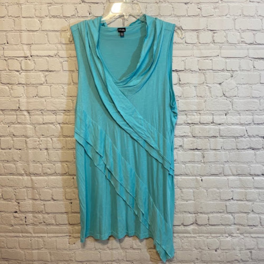 Rafaella 1X Pastel Blue Asymmetrical Dress